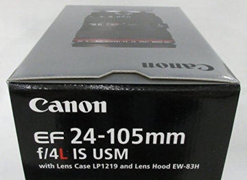 Canon EF 24-105 mm 1:4.0 L IS USM Objektiv (77 mm Filtergewinde, Original Handelsverpackung) - 