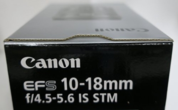 Canon EF-S 10-18mm 1:4.5-5.6 IS STM Objektiv schwarz - 